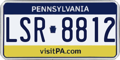 PA license plate LSR8812