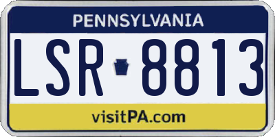PA license plate LSR8813