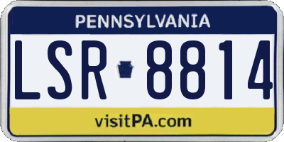 PA license plate LSR8814