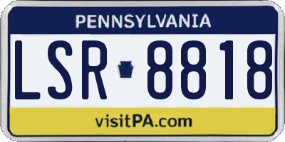 PA license plate LSR8818