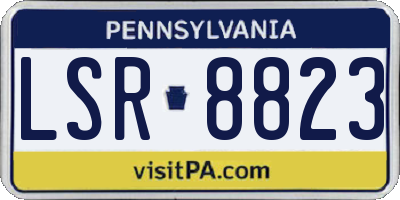 PA license plate LSR8823