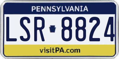PA license plate LSR8824