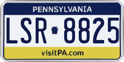 PA license plate LSR8825