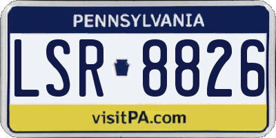 PA license plate LSR8826
