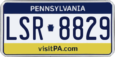 PA license plate LSR8829
