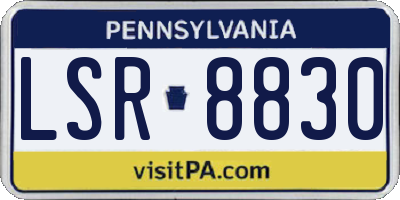 PA license plate LSR8830