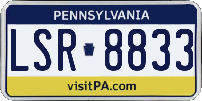 PA license plate LSR8833
