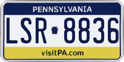 PA license plate LSR8836