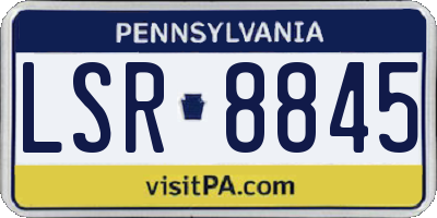 PA license plate LSR8845