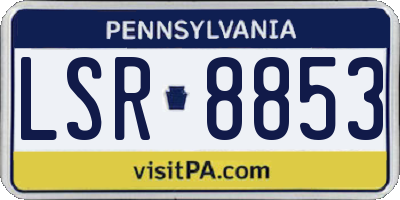 PA license plate LSR8853