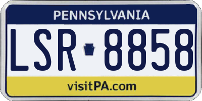 PA license plate LSR8858