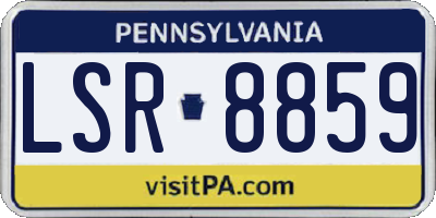PA license plate LSR8859
