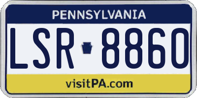 PA license plate LSR8860