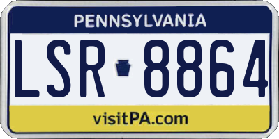 PA license plate LSR8864