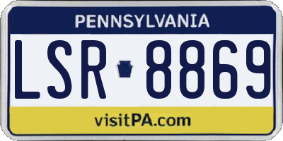 PA license plate LSR8869