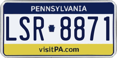 PA license plate LSR8871