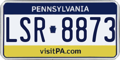 PA license plate LSR8873