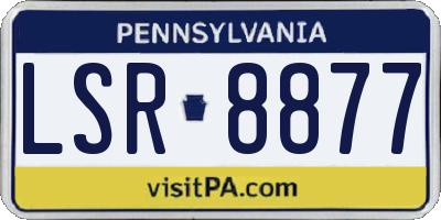 PA license plate LSR8877