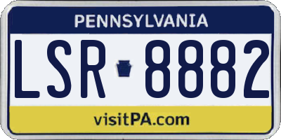 PA license plate LSR8882