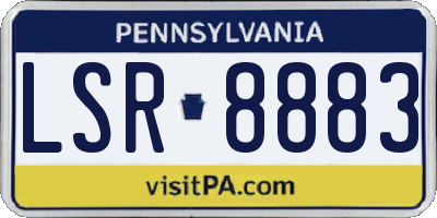 PA license plate LSR8883
