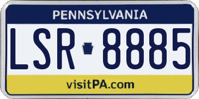 PA license plate LSR8885