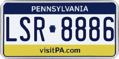 PA license plate LSR8886