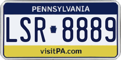 PA license plate LSR8889