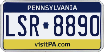 PA license plate LSR8890