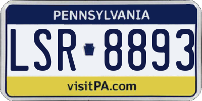 PA license plate LSR8893
