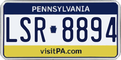 PA license plate LSR8894