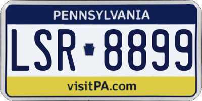 PA license plate LSR8899