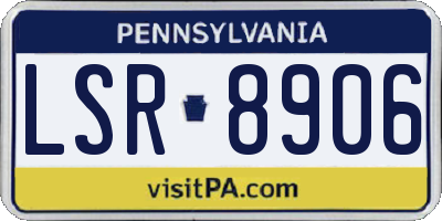 PA license plate LSR8906