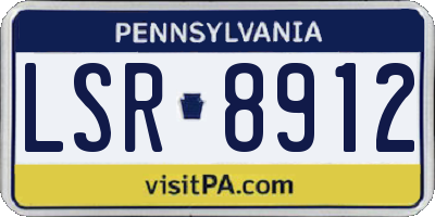 PA license plate LSR8912