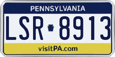 PA license plate LSR8913