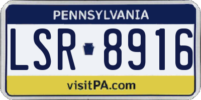 PA license plate LSR8916