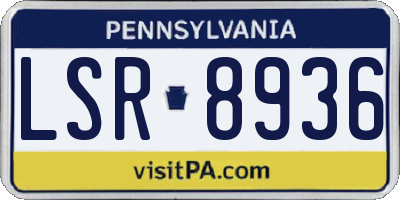 PA license plate LSR8936