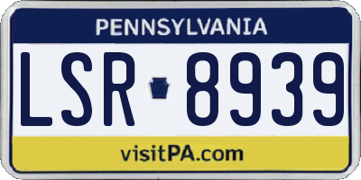 PA license plate LSR8939