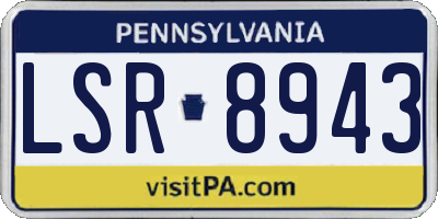 PA license plate LSR8943