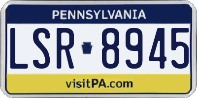 PA license plate LSR8945
