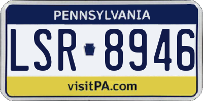 PA license plate LSR8946