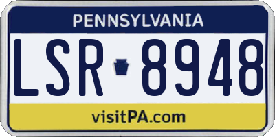 PA license plate LSR8948
