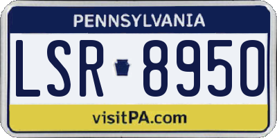 PA license plate LSR8950