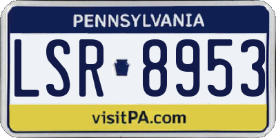 PA license plate LSR8953