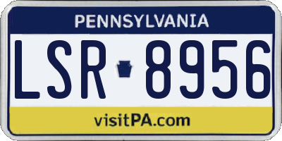 PA license plate LSR8956