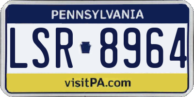 PA license plate LSR8964