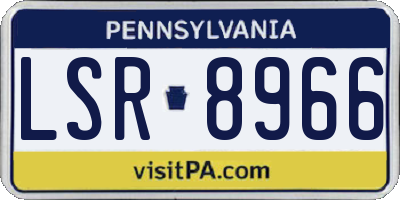 PA license plate LSR8966