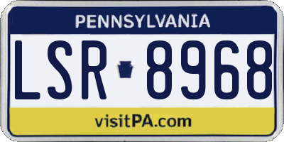PA license plate LSR8968