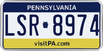 PA license plate LSR8974