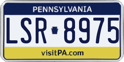 PA license plate LSR8975