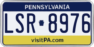 PA license plate LSR8976